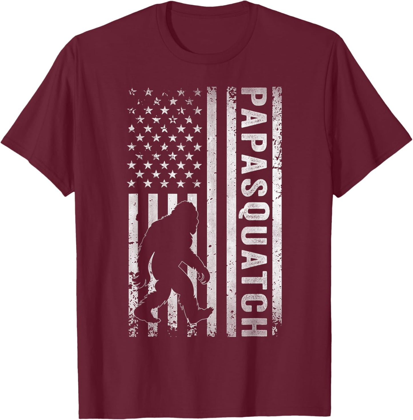 Papa Squatch Bigfoot Sasquatch Papasquatch Father's Day Men T-Shirt - T-Shirt | Maroon