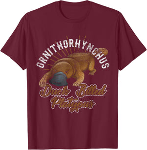 Australia Duck Outback Sea Lake Platypus T-Shirt - T-Shirt | Maroon
