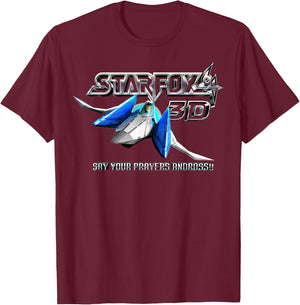 Star Fox 64 3D Say Your Prayers Andross! Graphic T-Shirt - T-Shirt | Maroon