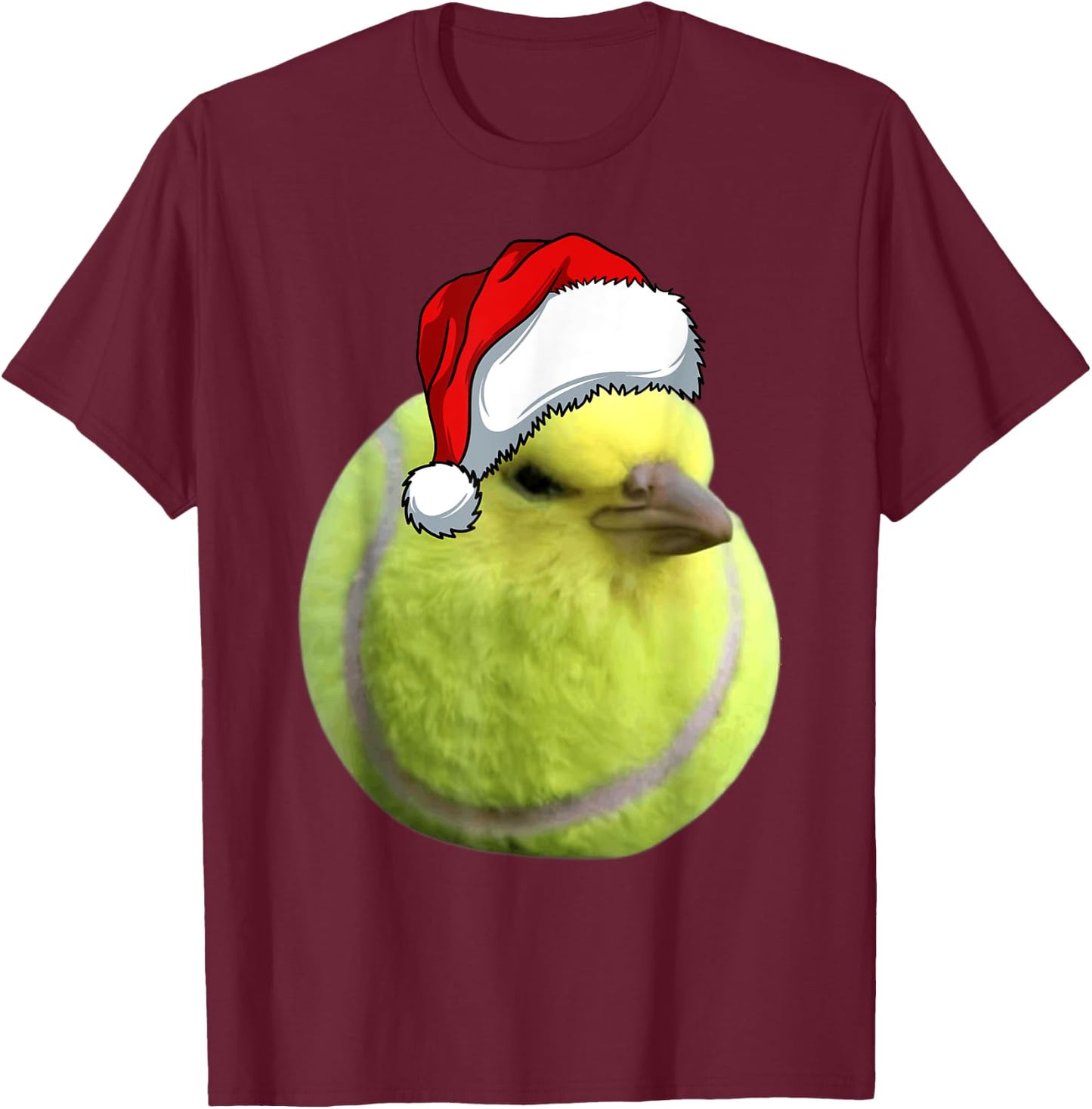 Tennis Bird Ball Meme Christmas Pajamas Funny Memes Xmas Kid T-Shirt - T-Shirt | Maroon