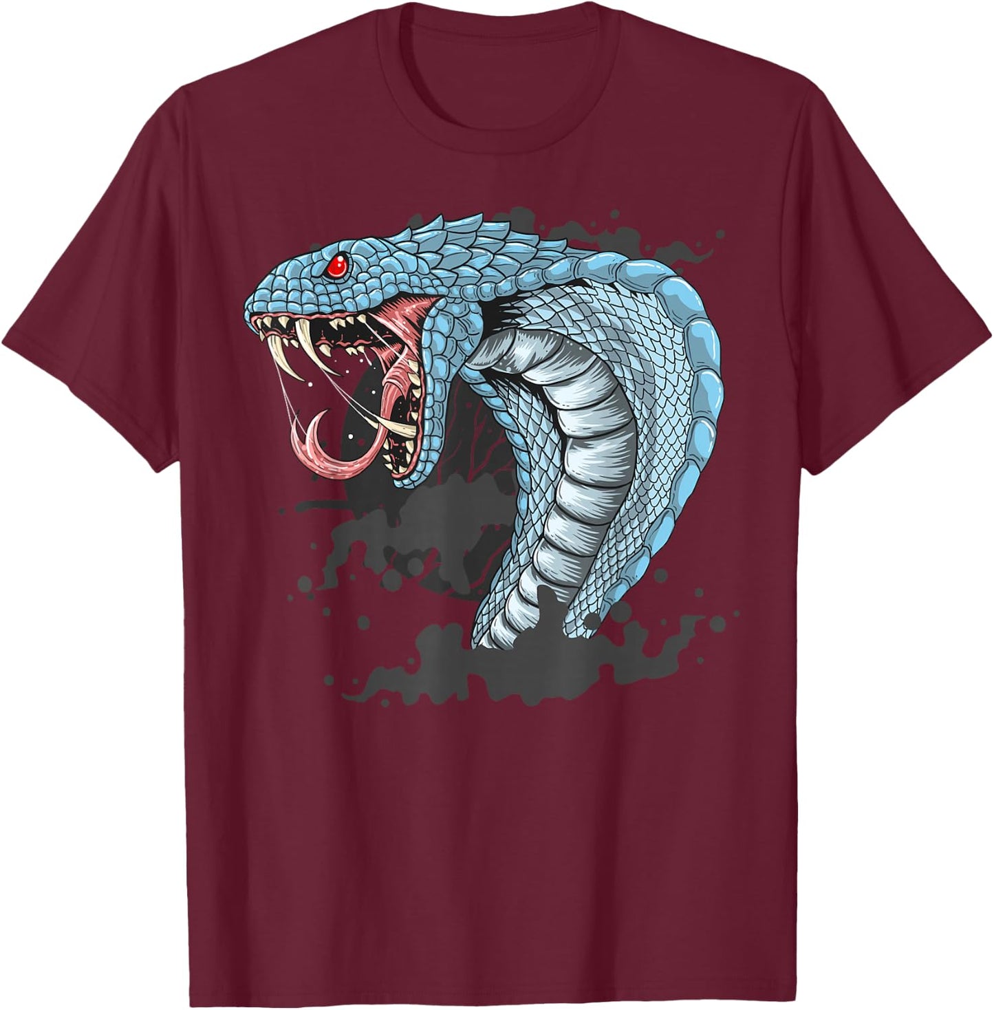 King Cobra t shirt; Snake t shirt; Cobra t shirt; T-Shirt - T-Shirt | Maroon