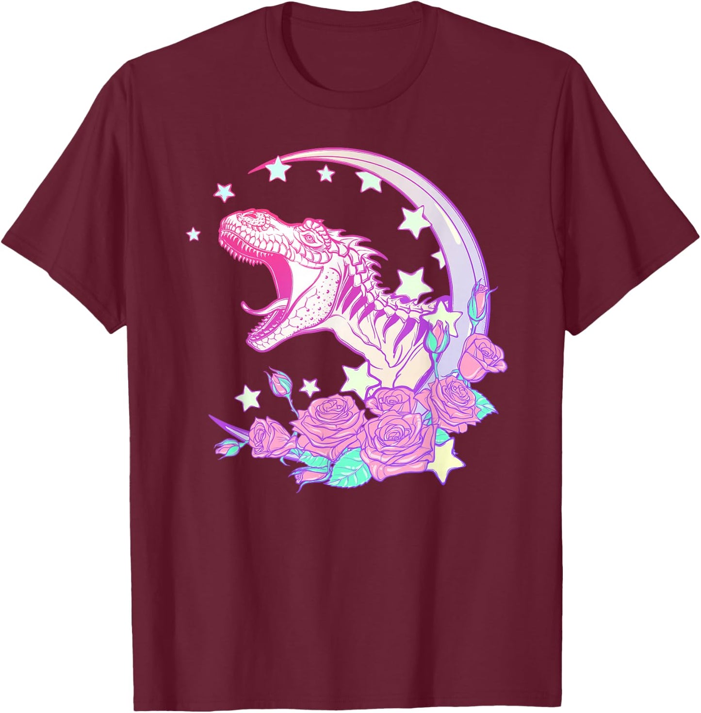 Pastel Goth Trex - Vaporwave Aesthetic T-Shirt - T-Shirt | Maroon