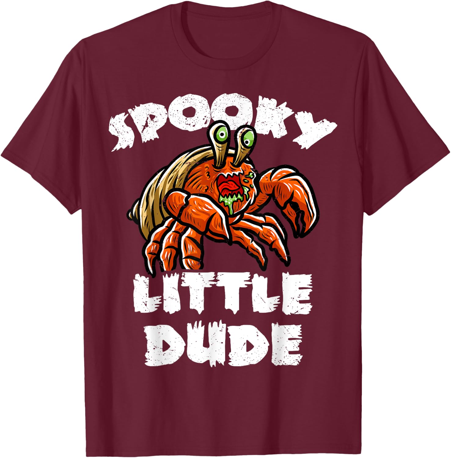 Hermit Crab Boo Zombie Trick Or Treat Halloween Costume T-Shirt - T-Shirt | Maroon