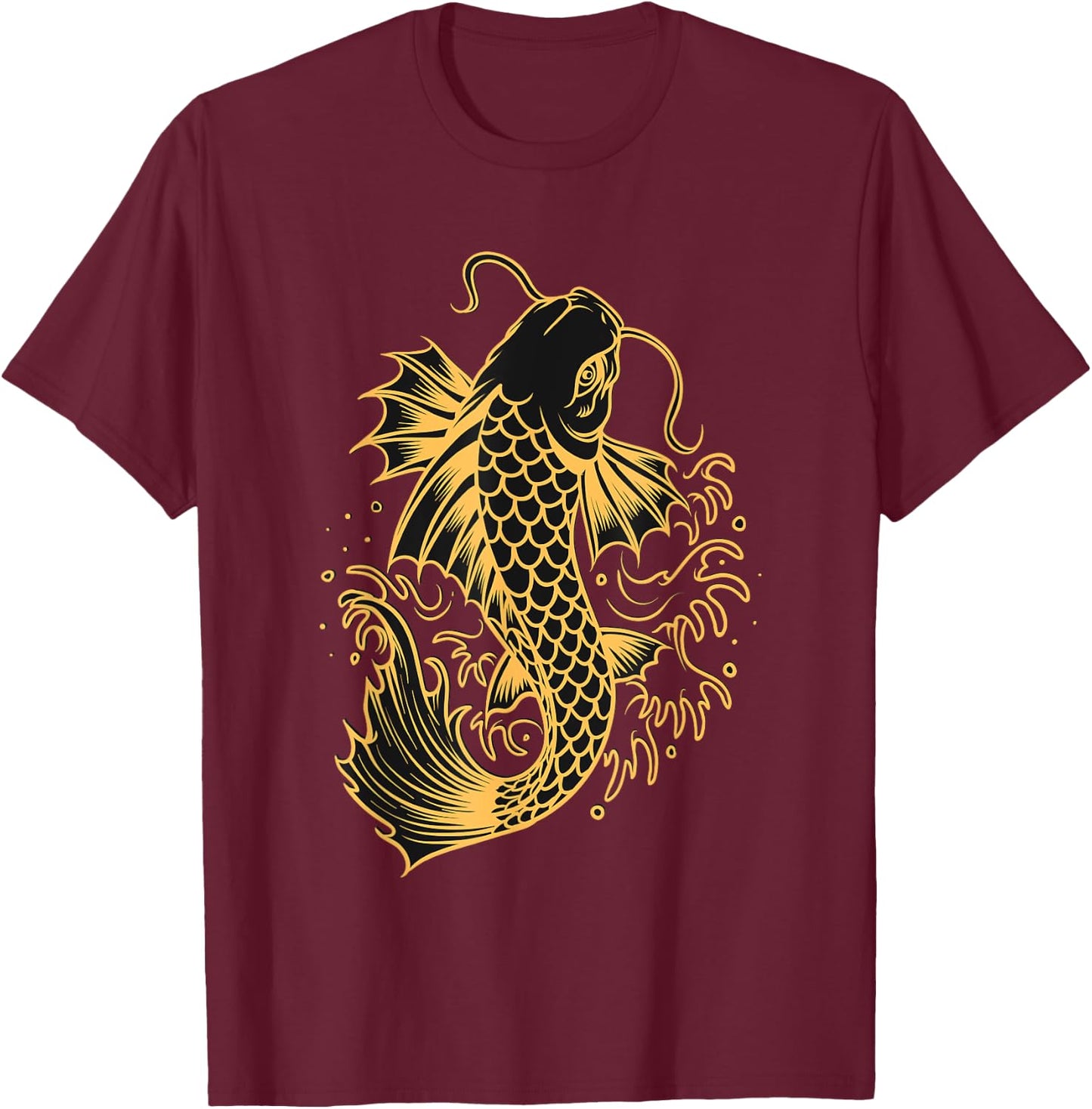 Koi Fish Japanese Asian Carp T-Shirt - T-Shirt | Maroon