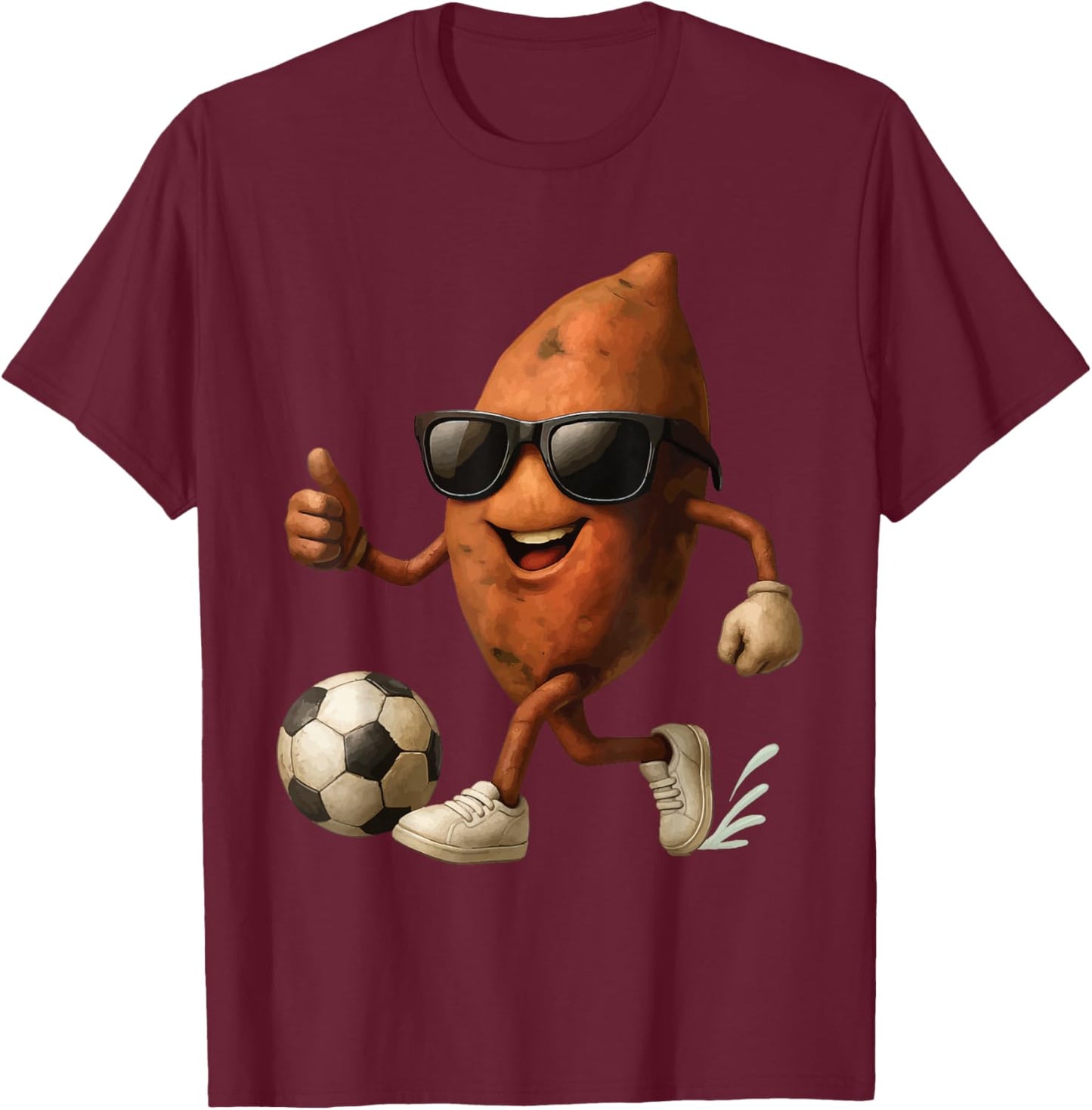 Sweet Potato Soccer T-Shirt - T-Shirt | Maroon
