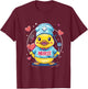 Nurse Rubber Duck Heart Rubber Duckie Nurse Appreciation T-Shirt - T-Shirt | Maroon