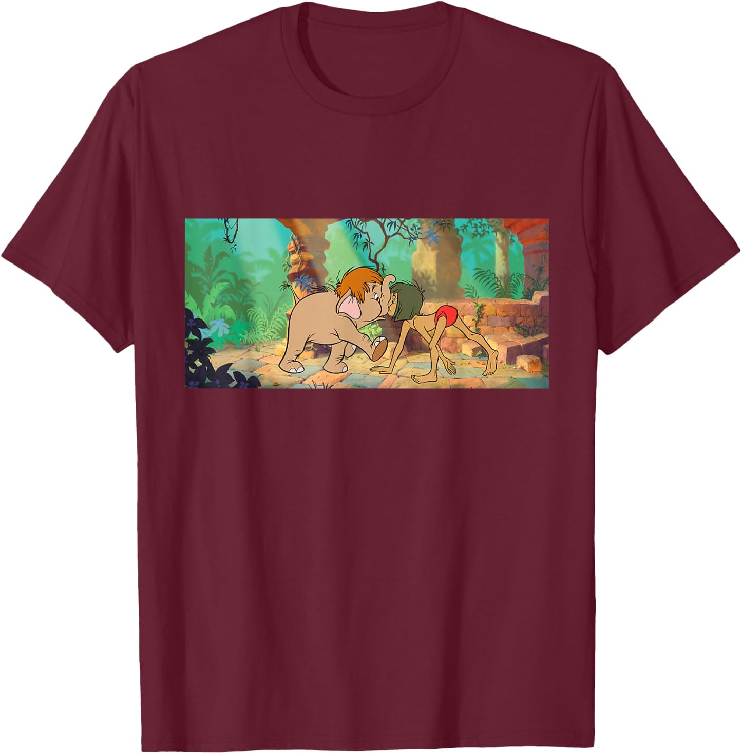 Disney The Jungle Book Scene T-Shirt - T-Shirt | Maroon