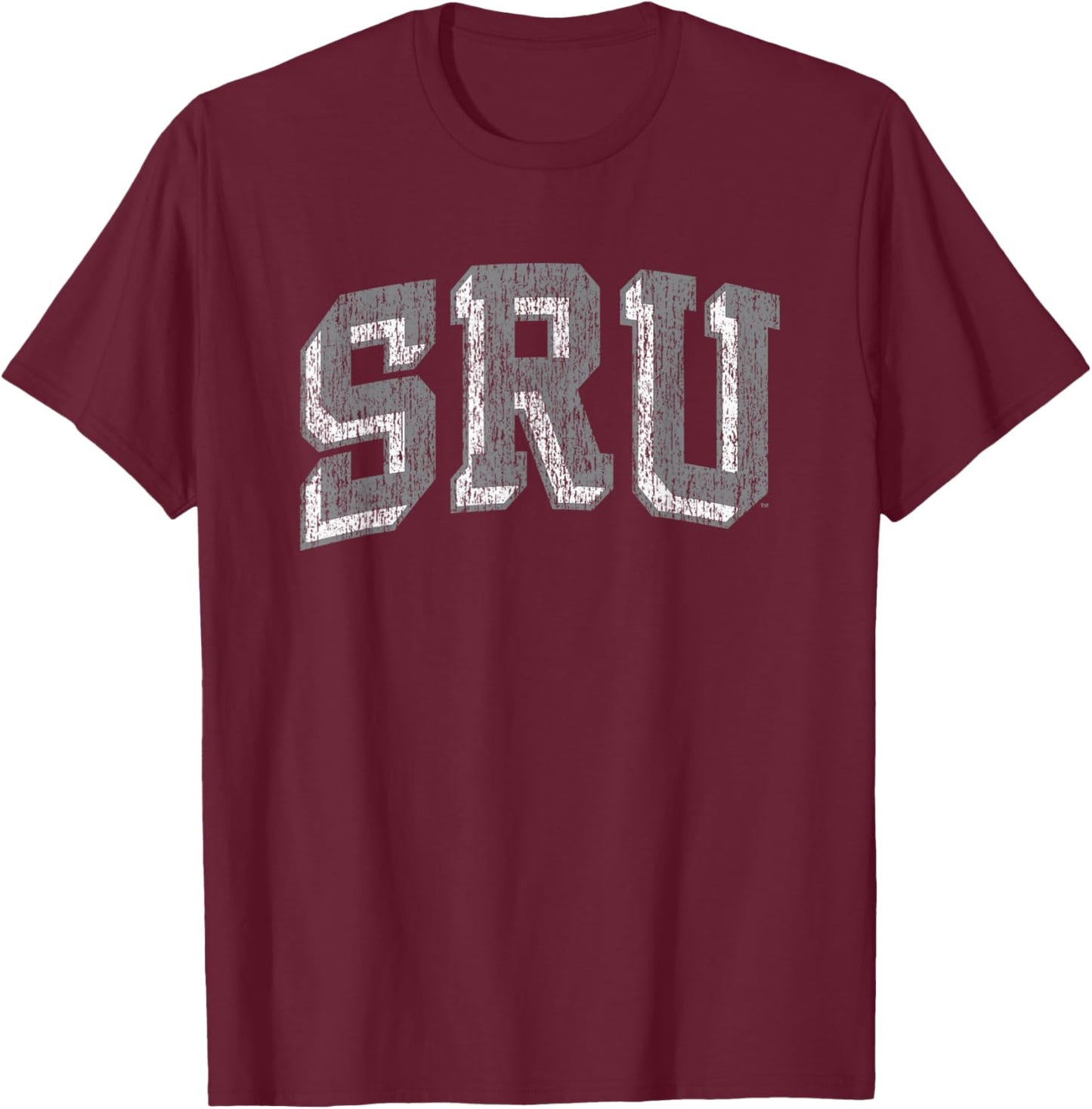 Slippery Rock The Rock Vintage Block Green Official Licensed T-Shirt - T-Shirt | Maroon