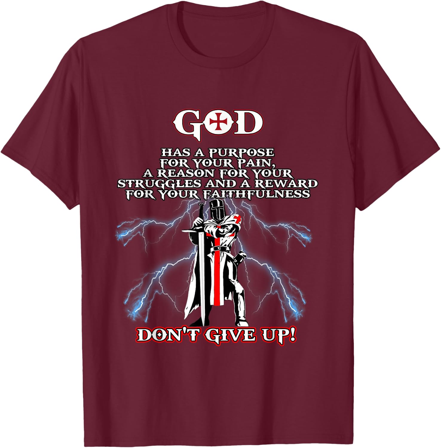 Christian Gospel and Bible Phrase for our Lord Jesus T-Shirt - T-Shirt | Maroon