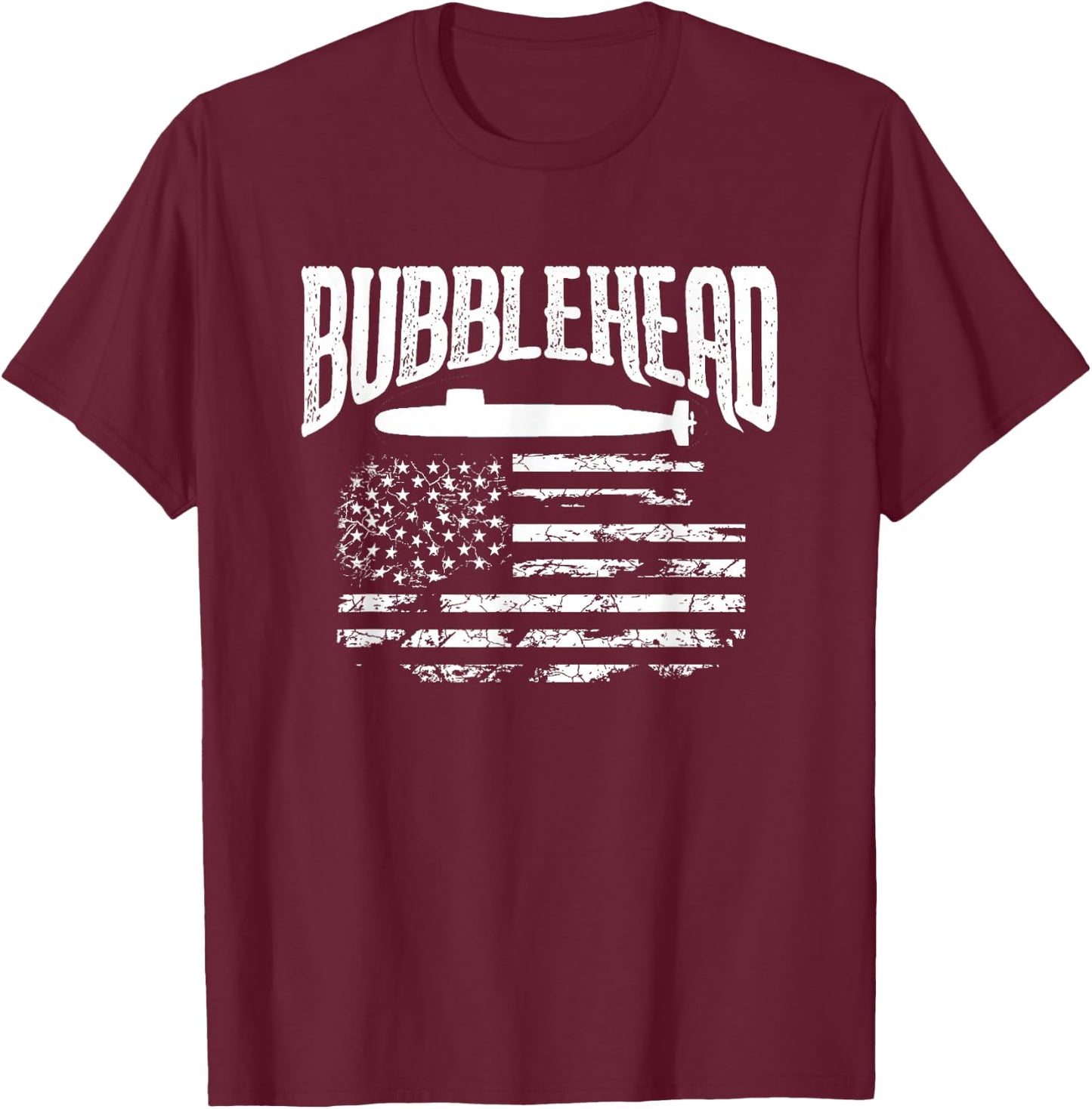 Bubblehead Submarine Veteran T Shirt - Gift Submariner T-Shirt - T-Shirt | Maroon