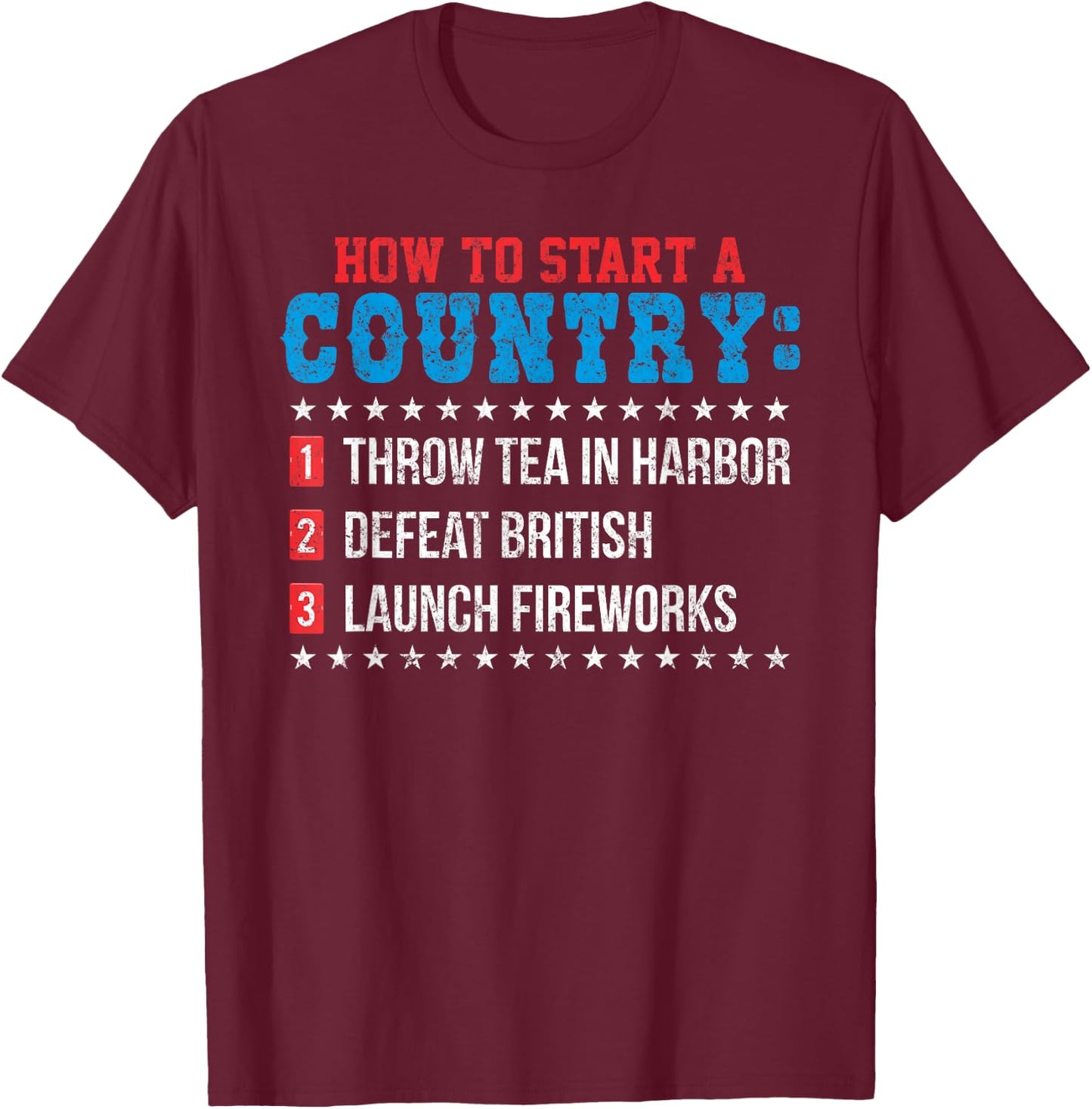 Boston 4th of July Funny Tea Party Patriotic Patriot Gift T-Shirt - T-Shirt | Maroon