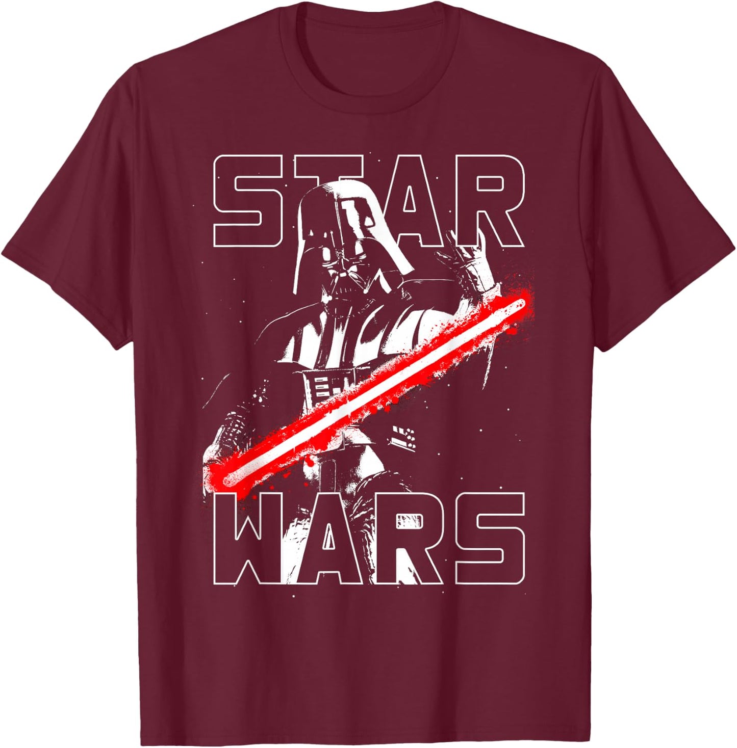Star Wars Darth Vader Lightsaber Taunting Graphic T-Shirt - T-Shirt | Maroon