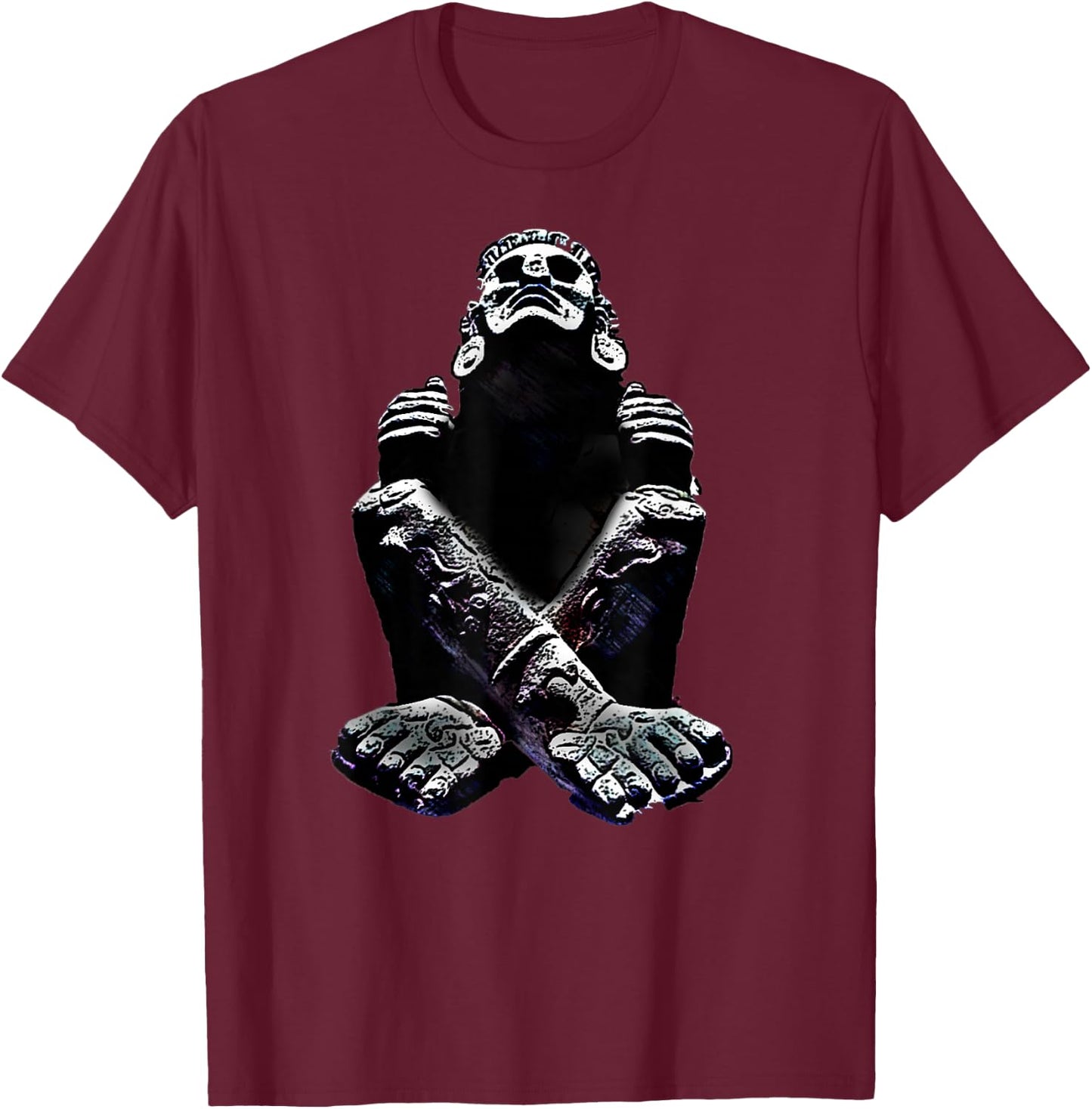 Xochipilli Aztec God T-Shirt - T-Shirt | Maroon