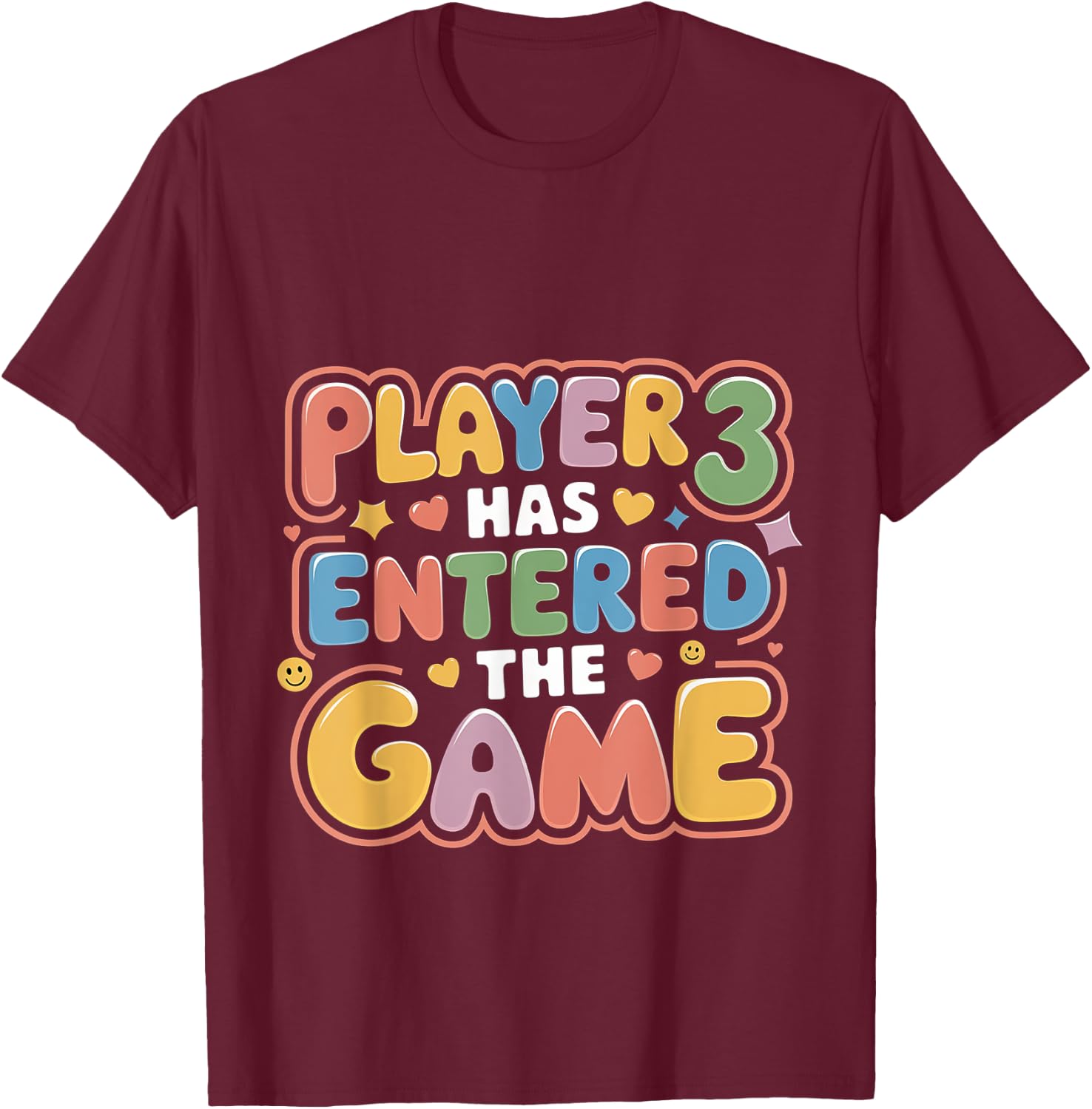 Player 3 Has Entered The Game Birth Kid Toddler T-Shirt - T-Shirt | Maroon