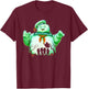 Ghostbusters Marshmallow Man Group Shot Silhouette T-Shirt - T-Shirt | Maroon