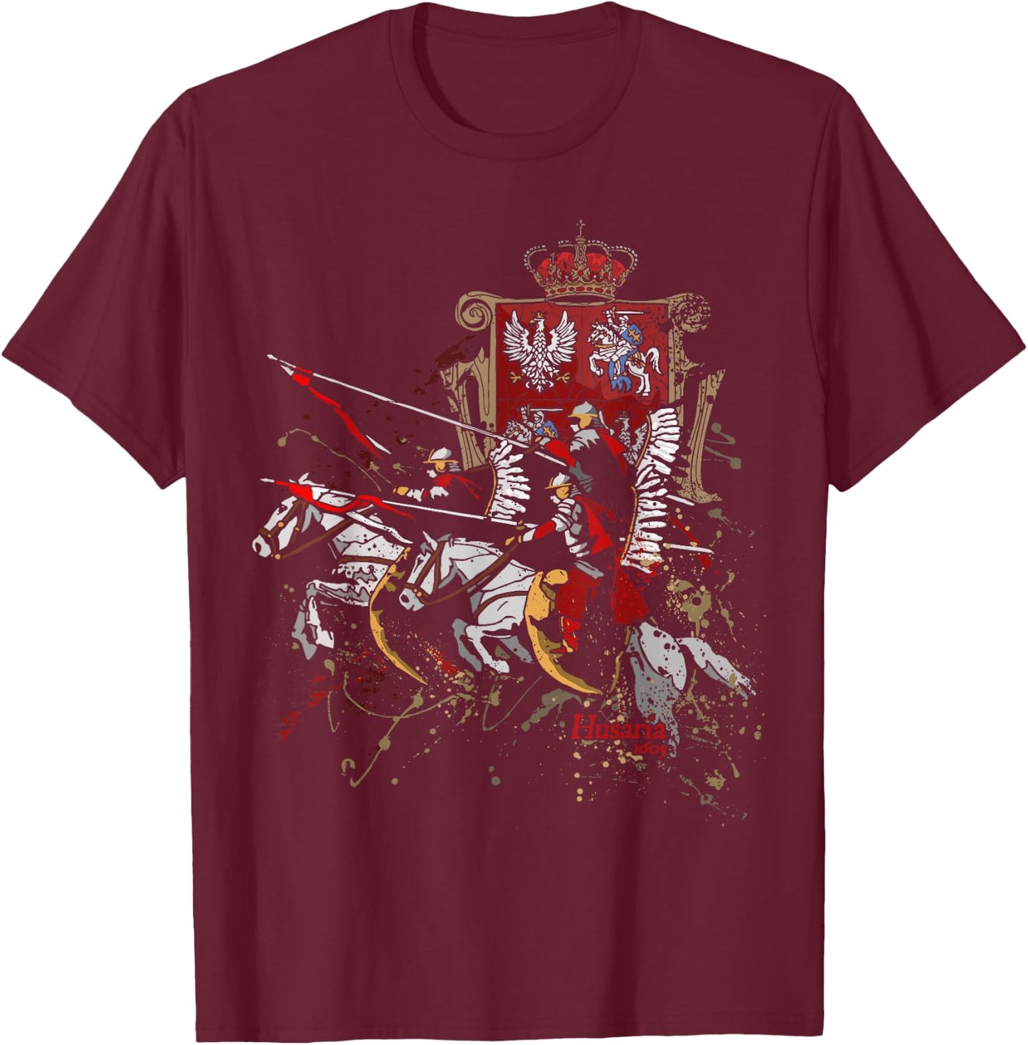 Polish Husaria history T-Shirt - T-Shirt | Maroon