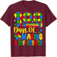 Autism Awareness Making Differences 100 Days Of School T-Shirt - T-Shirt | Maroon