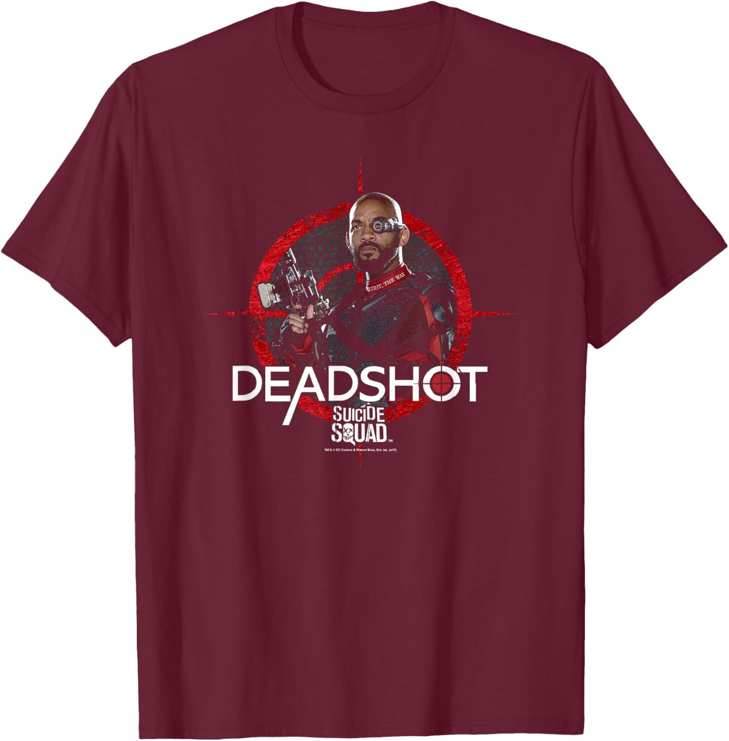 Suicide Squad Deadshot Target T-Shirt - T-Shirt | Maroon