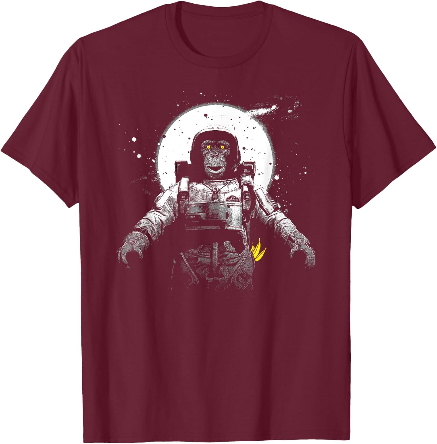 Monkey Astronaut Vintage Space Astronauts Monkeys T-Shirt - T-Shirt | Maroon