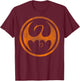 Marvel Iron Fist Dragon Logo Orange Tonal Cut-Out Halloween T-Shirt - T-Shirt | Maroon
