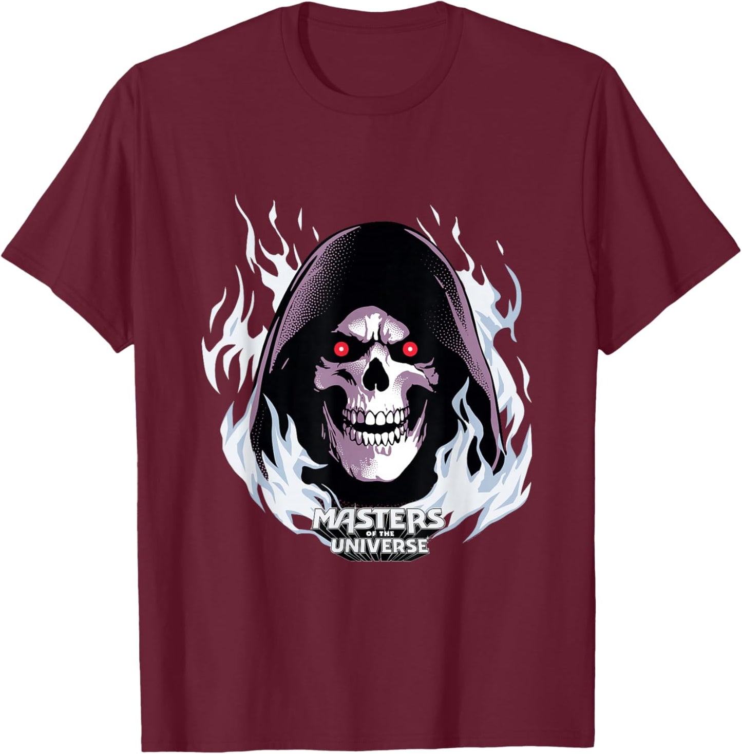 Masters of the Universe Skeletor Flame T-Shirt - T-Shirt | Maroon