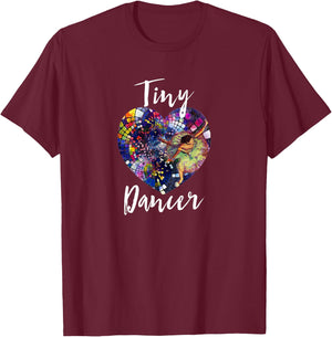 Tiny Dancer Degas Ballerina Heart T-Shirt - T-Shirt | Maroon