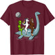 Alien Bigfoot Unicorn Riding Loch Ness Monster Cryptozoology T-Shirt - T-Shirt | Maroon
