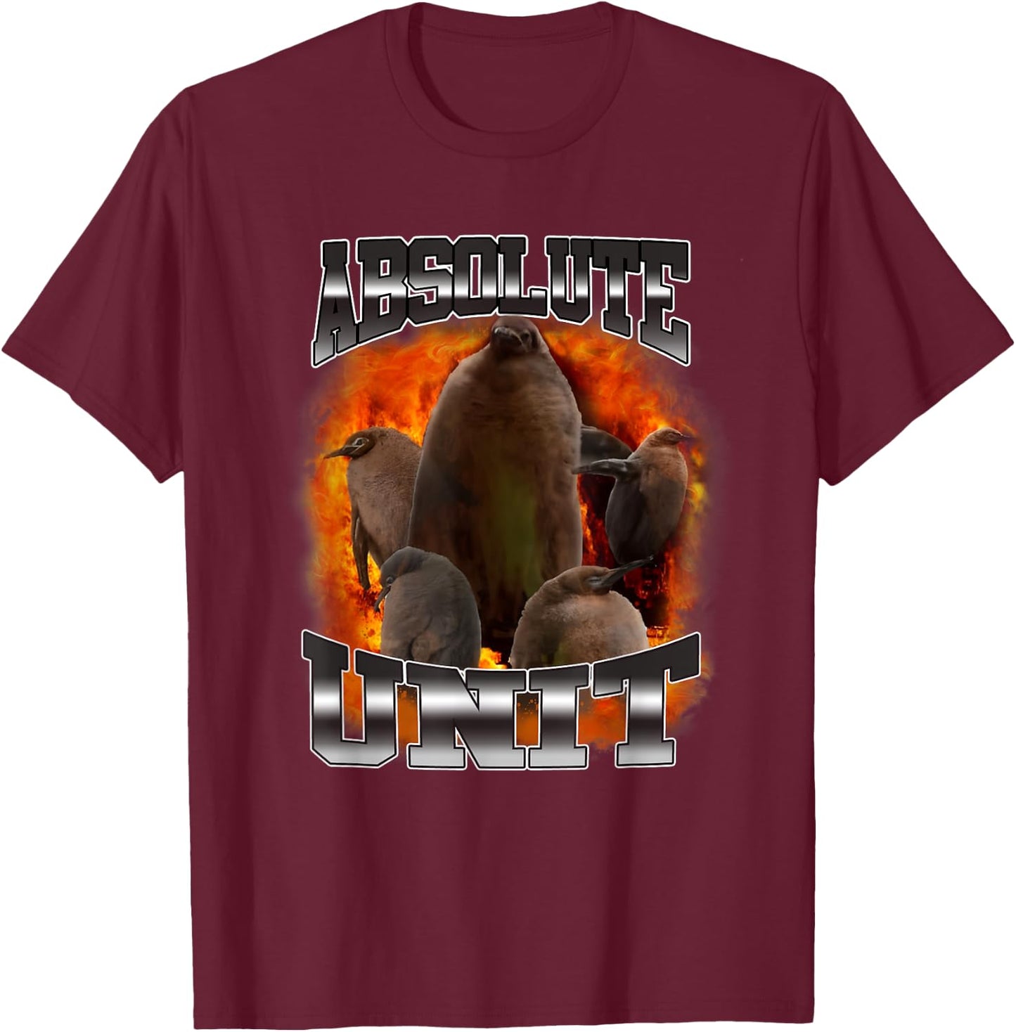 Pesto The Penguin Pesto Cute Big Fat Penguin T-Shirt - T-Shirt | Maroon