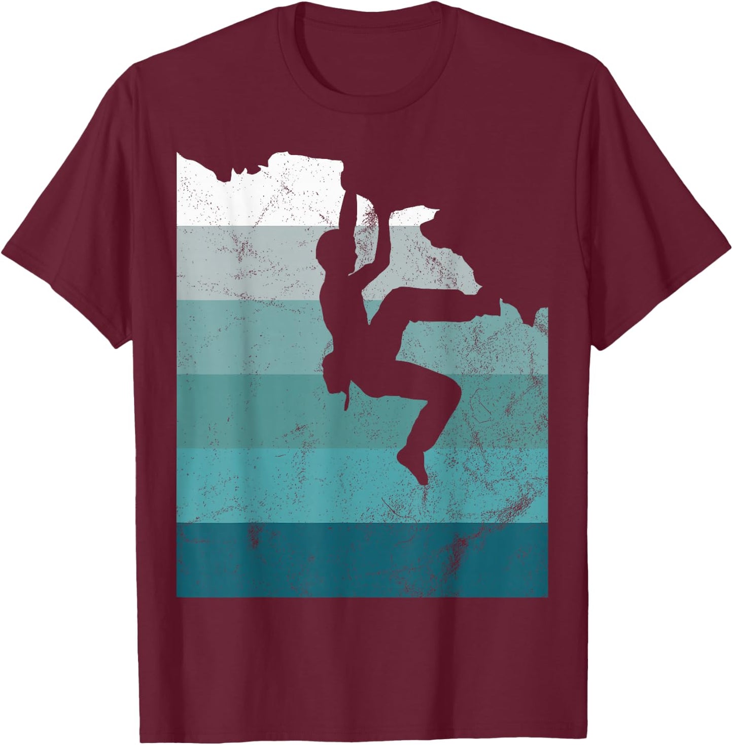 Climber Climbing Bouldering Free Speed Solo Vintage Gift T-Shirt - T-Shirt | Maroon