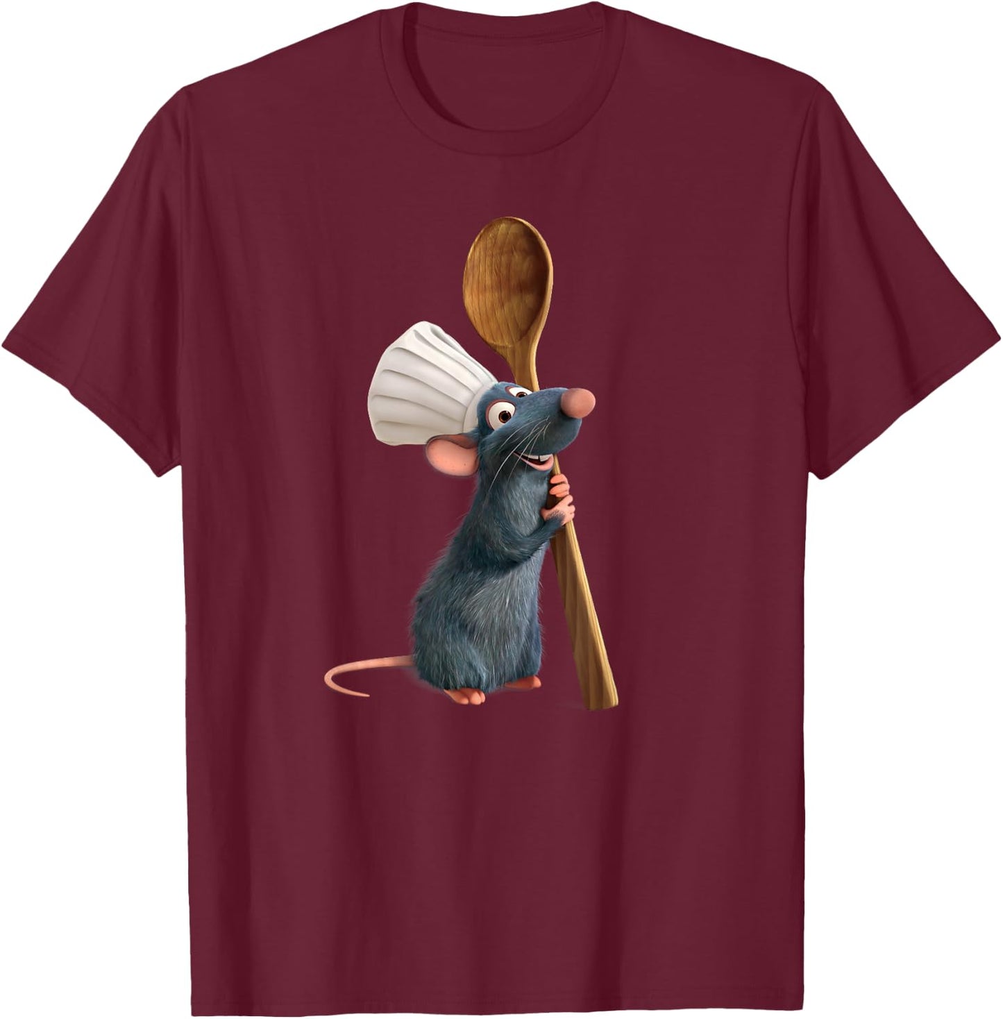 Disney Pixar Ratatouille Chef Remy with Spoon T-Shirt - T-Shirt | Maroon