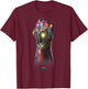 Marvel Avengers Endgame Infinity Stone Gauntlet Color Logo T-Shirt - T-Shirt | Maroon