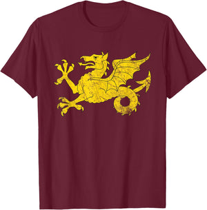 England Medieval Britain Ancient Dragon Wessex Wyvern Anglo T-Shirt - T-Shirt | Maroon