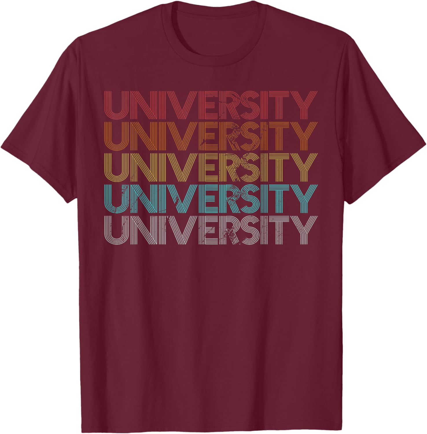 Retro Vintage University T-Shirt - T-Shirt | Maroon
