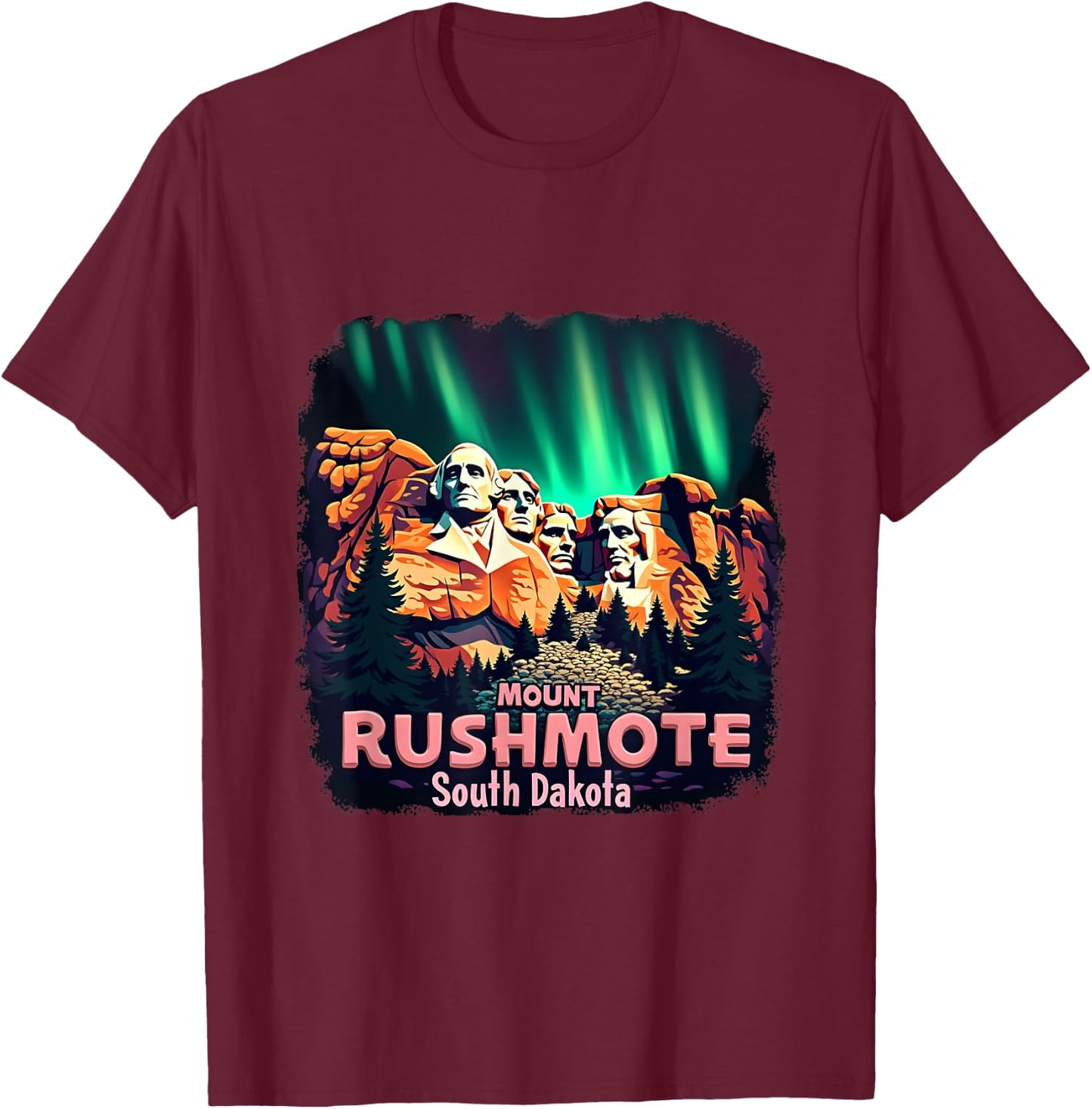 Mount Rushmore South Dakota T-Shirt - T-Shirt | Maroon