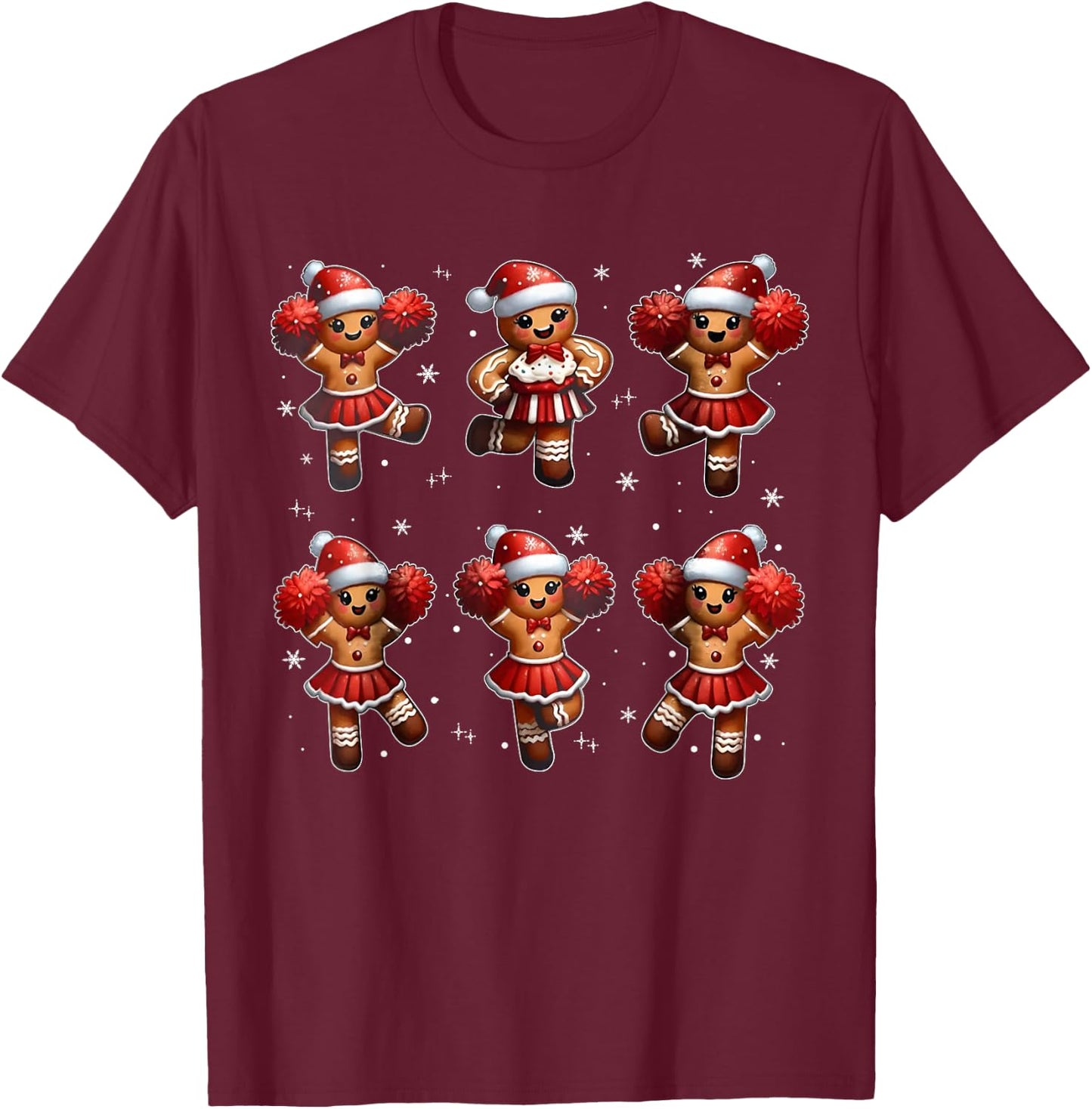 Sport Cheer Mom Cheerleading Gifts For Girls Women -Kids Black Small Polyester 100% Short Sleeve Round Neck Christmas Graphic T-Shirt - T-Shirt | Maroon
