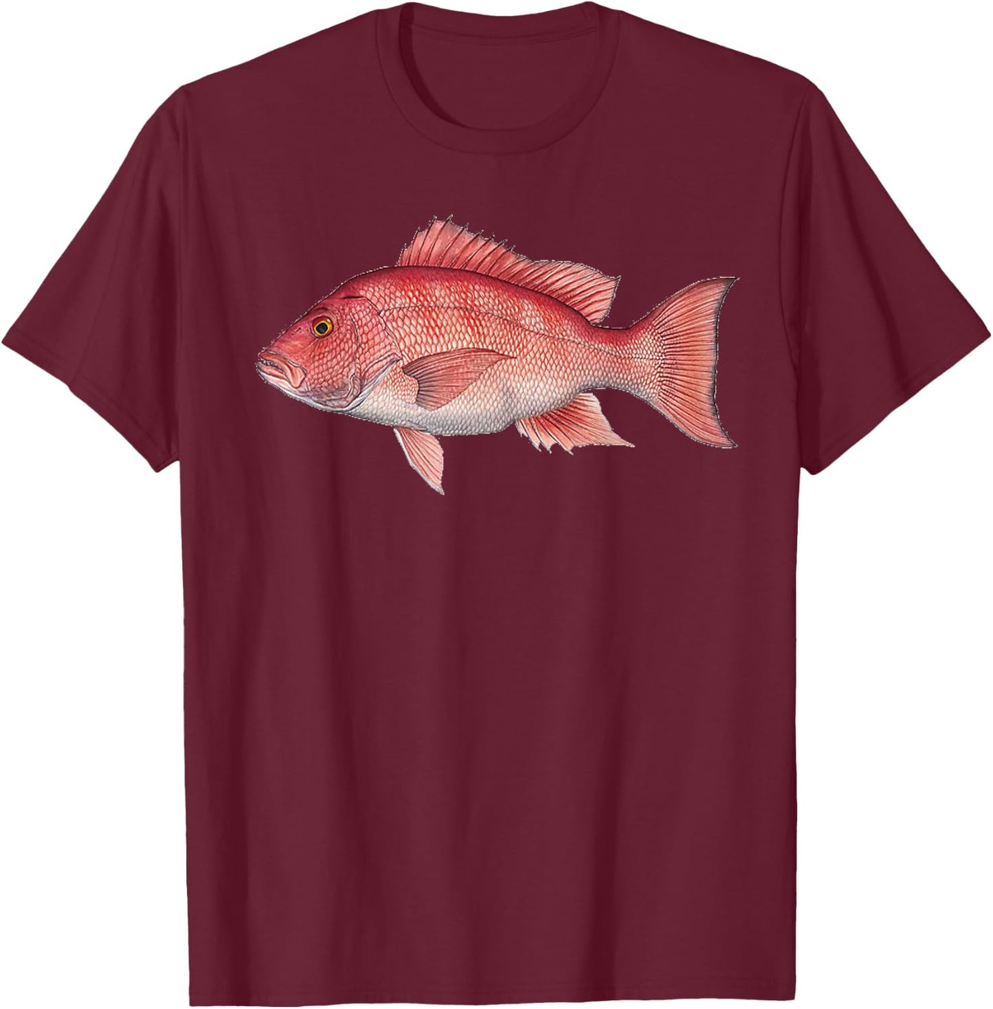 Red Snapper Shirt - Red Snapper Fishing Shirt T-Shirt - T-Shirt | Maroon