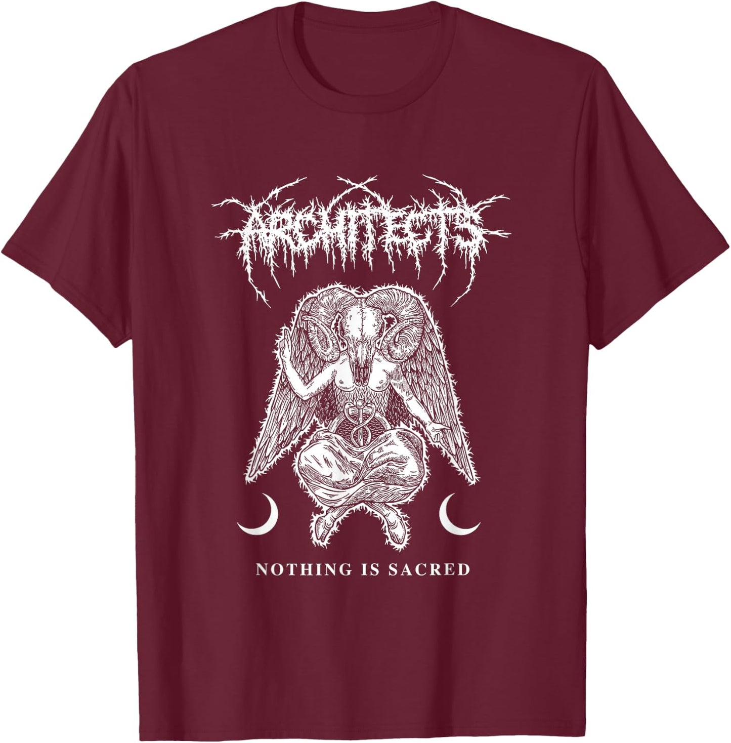 Architects UK - Nothing is Sacred - Official Merchandise T-Shirt - T-Shirt | Maroon