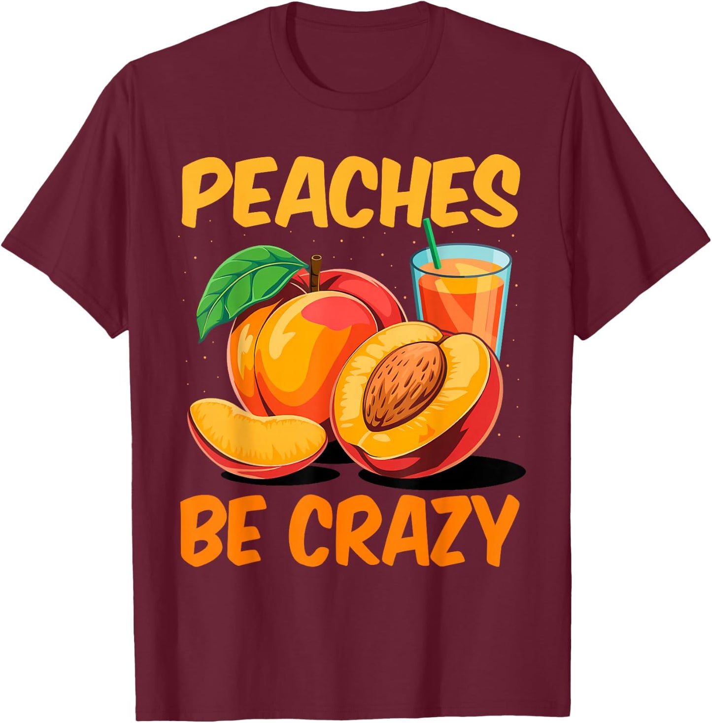 Funny Peach Pun Fruit Georgia Iced Tea T-Shirt - T-Shirt | Maroon