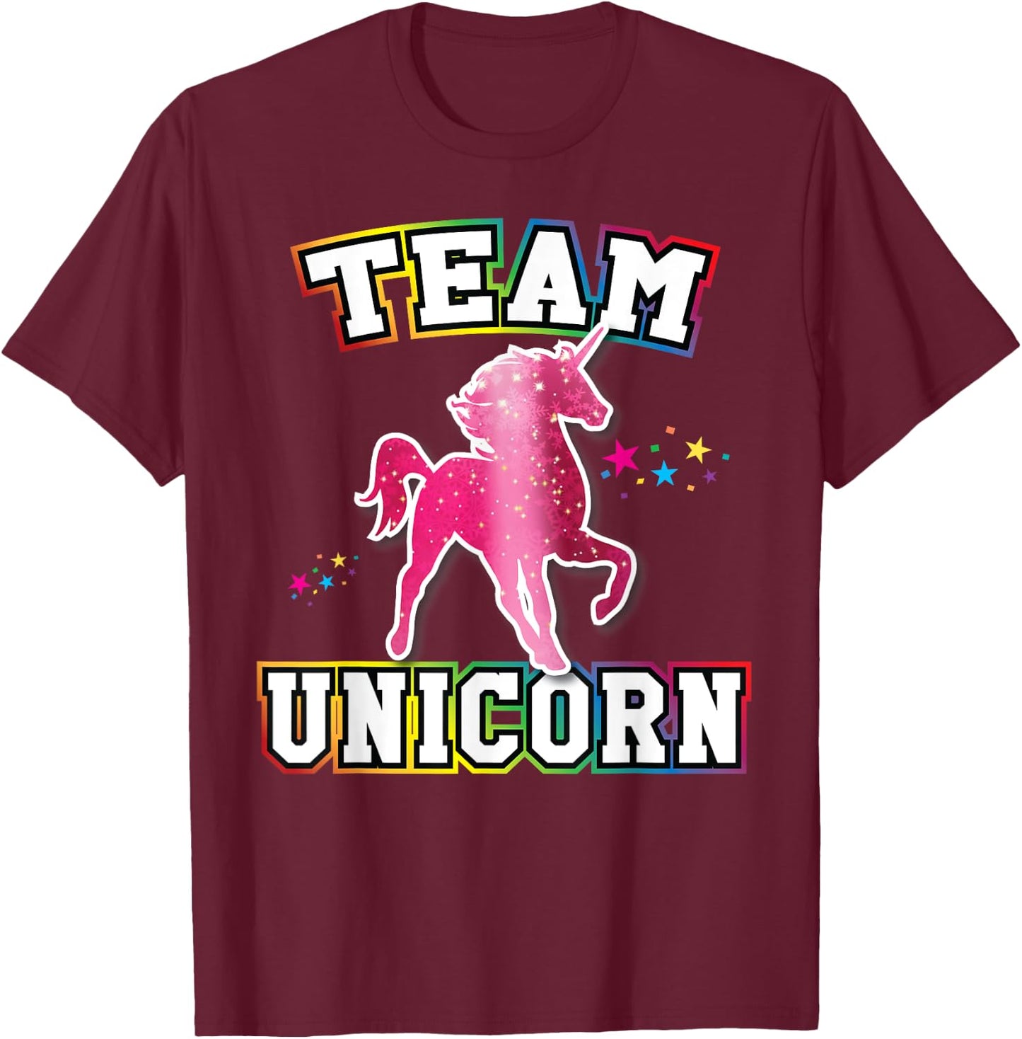 Team Unicorn T-Shirt - T-Shirt | Maroon