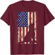 Patriotic Labrador 4th of July American Flag T-Shirt - T-Shirt | Maroon