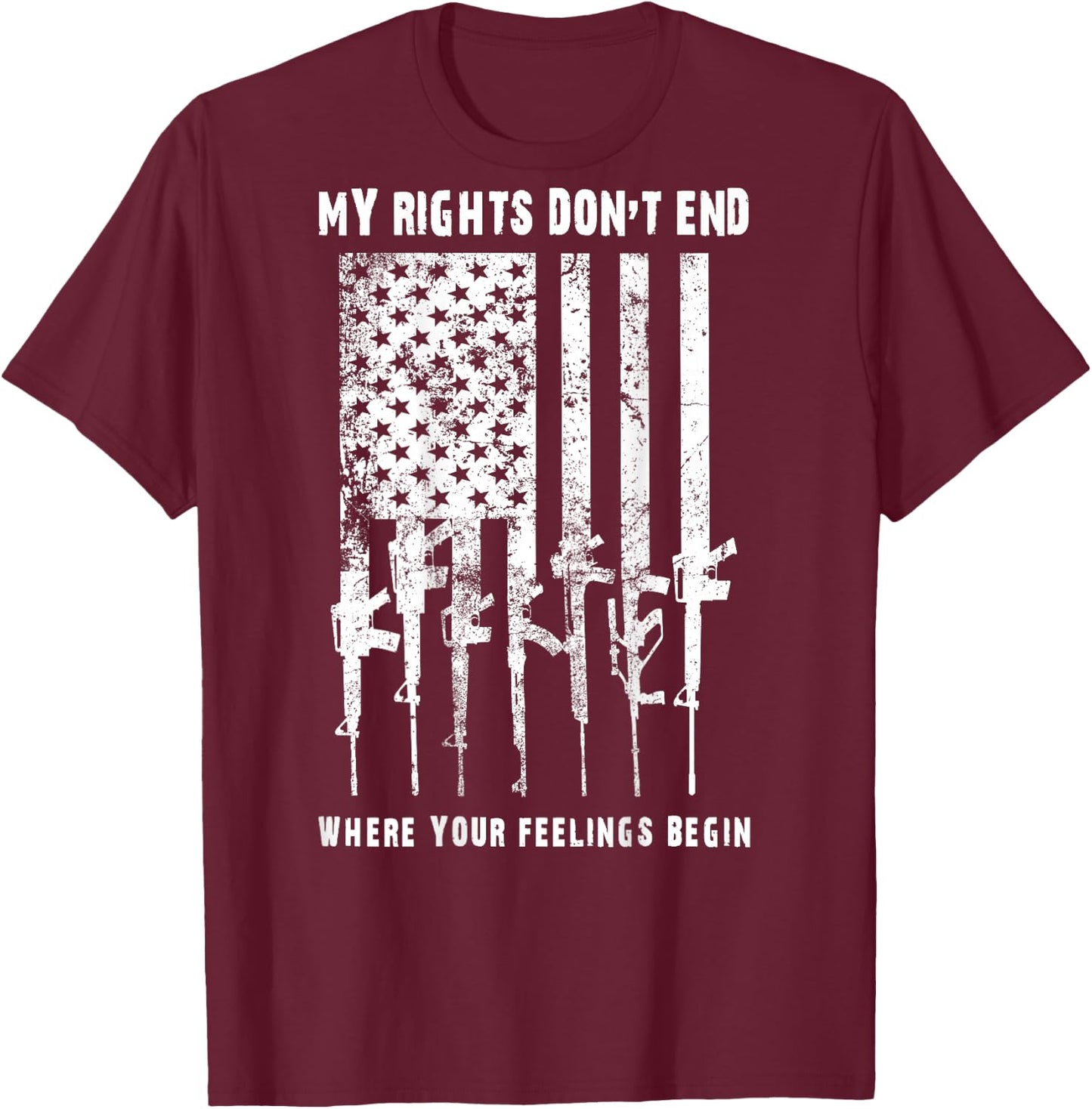2nd Amendment Feelings America USA Patriotic Funny T-Shirt - T-Shirt | Maroon