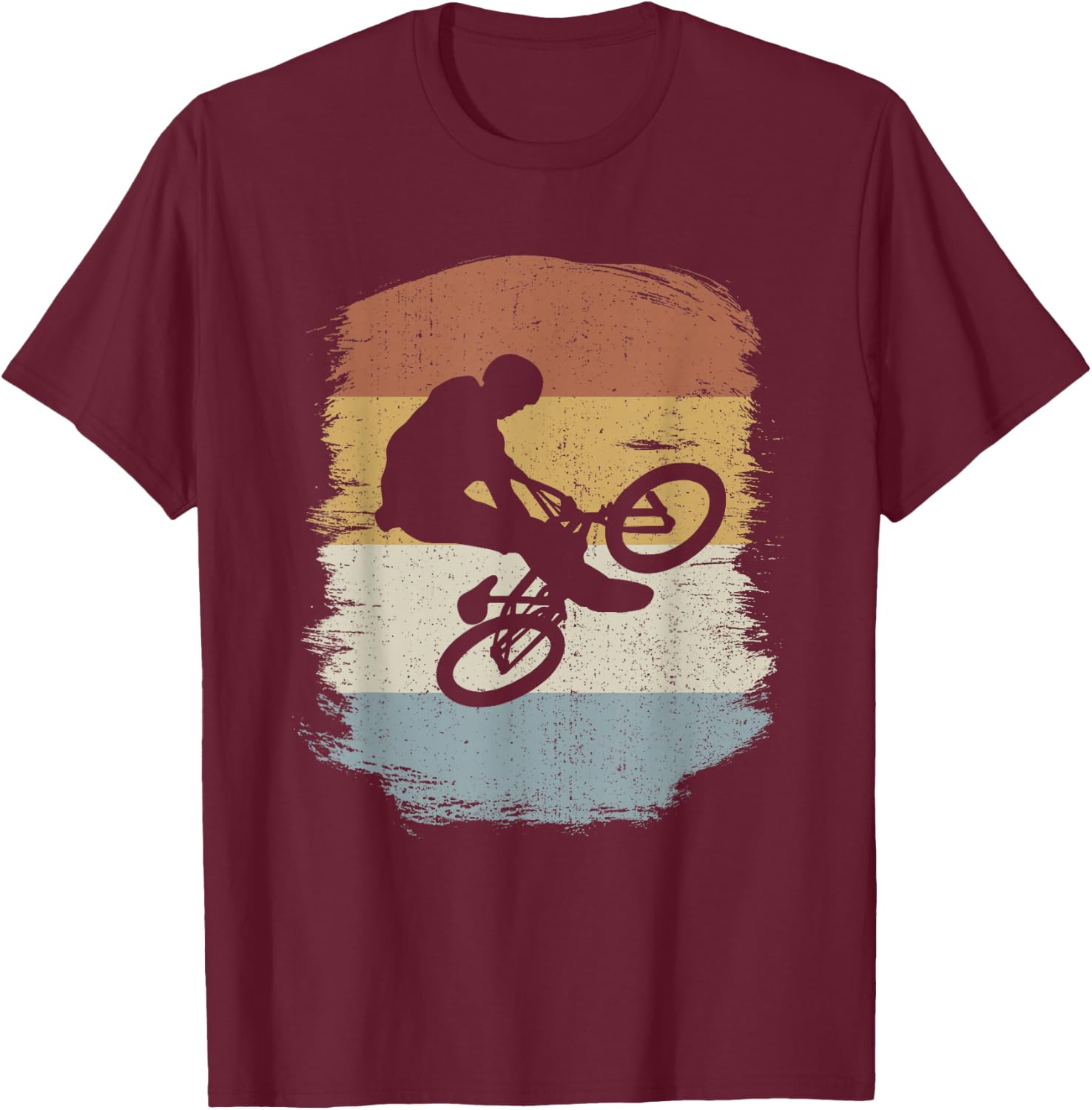 Retro BMX Biking Ride - Vintage BMX Rider T-Shirt - T-Shirt | Maroon