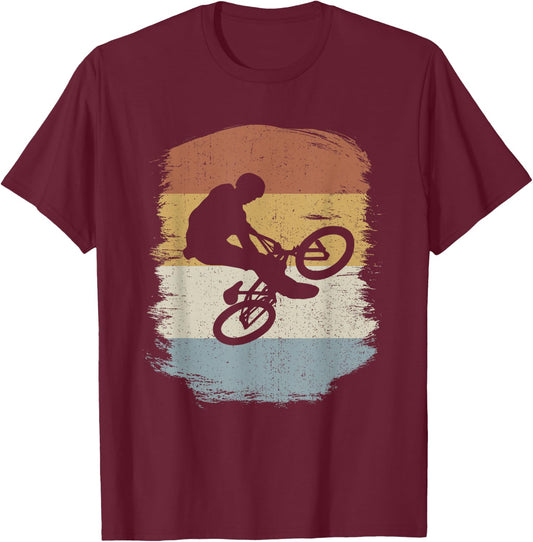 Retro BMX Biking Ride - Vintage BMX Rider T-Shirt - T-Shirt | Maroon