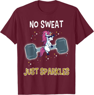 Unicorn Dumbbell Shirt Funny Unicorn Workout Gift T-Shirt - T-Shirt | Maroon