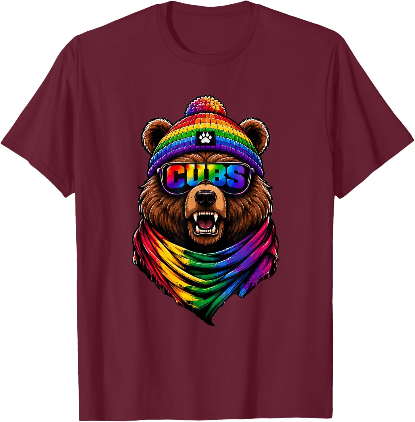 Vintage Cubs Last Name Pride Cubss Namee American Style T-Shirt - T-Shirt | Maroon