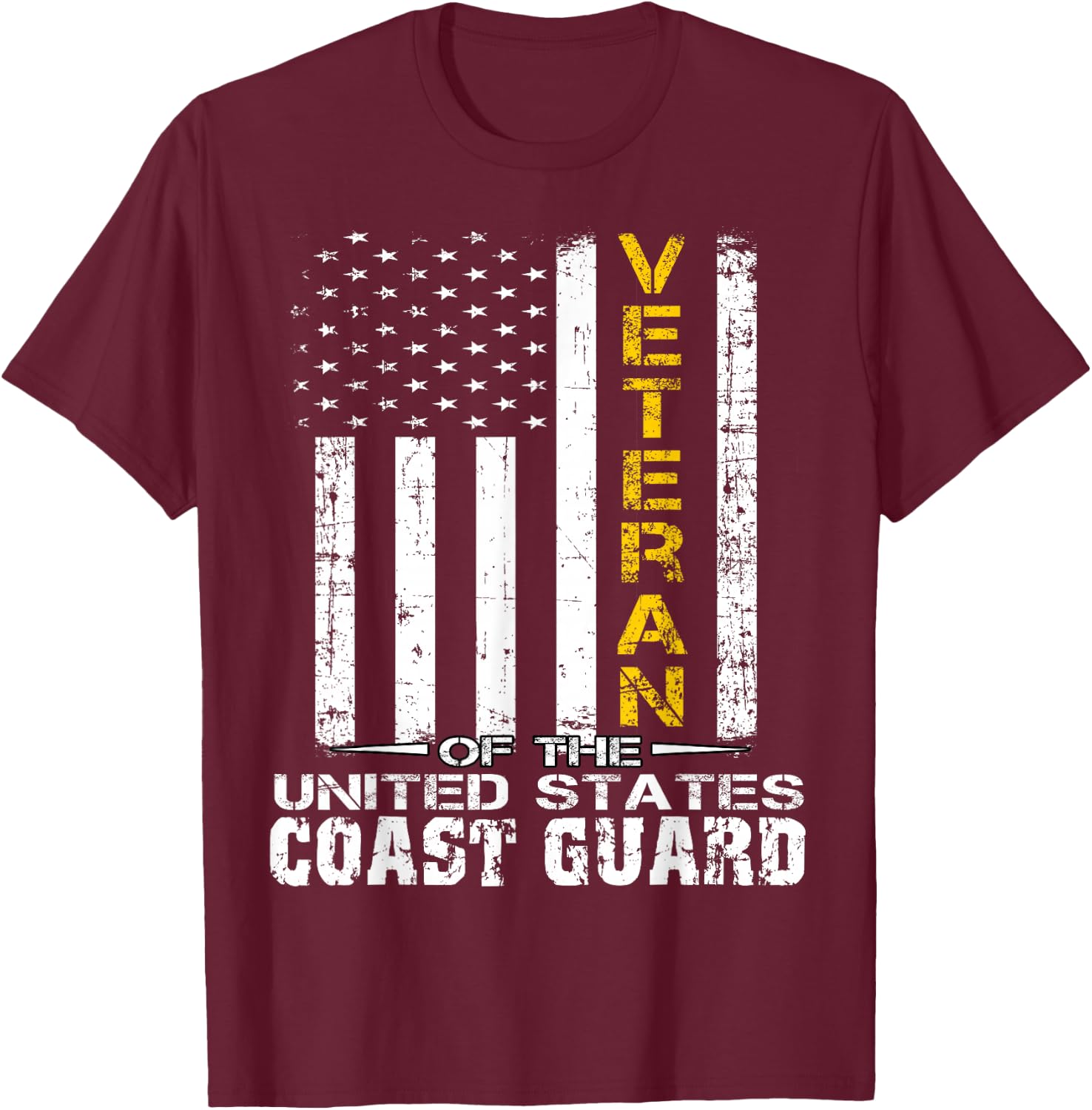 Veteran of the United States US Coast Guard T-Shirt - T-Shirt | Maroon