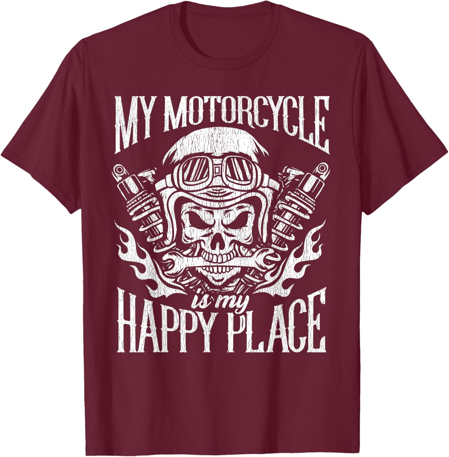 Motorcycle Funny Humor Motorcycles Biker Quotes Sayings T-Shirt - T-Shirt | Maroon