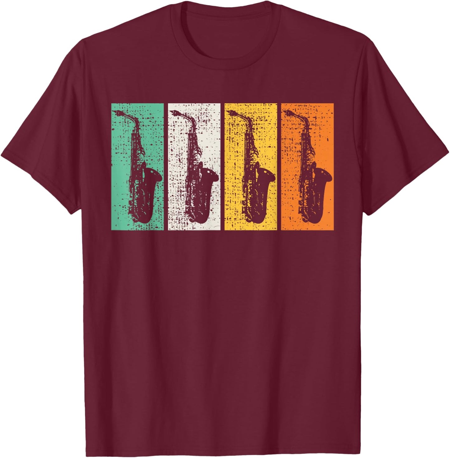 Saxophone T-Shirt - T-Shirt | Maroon