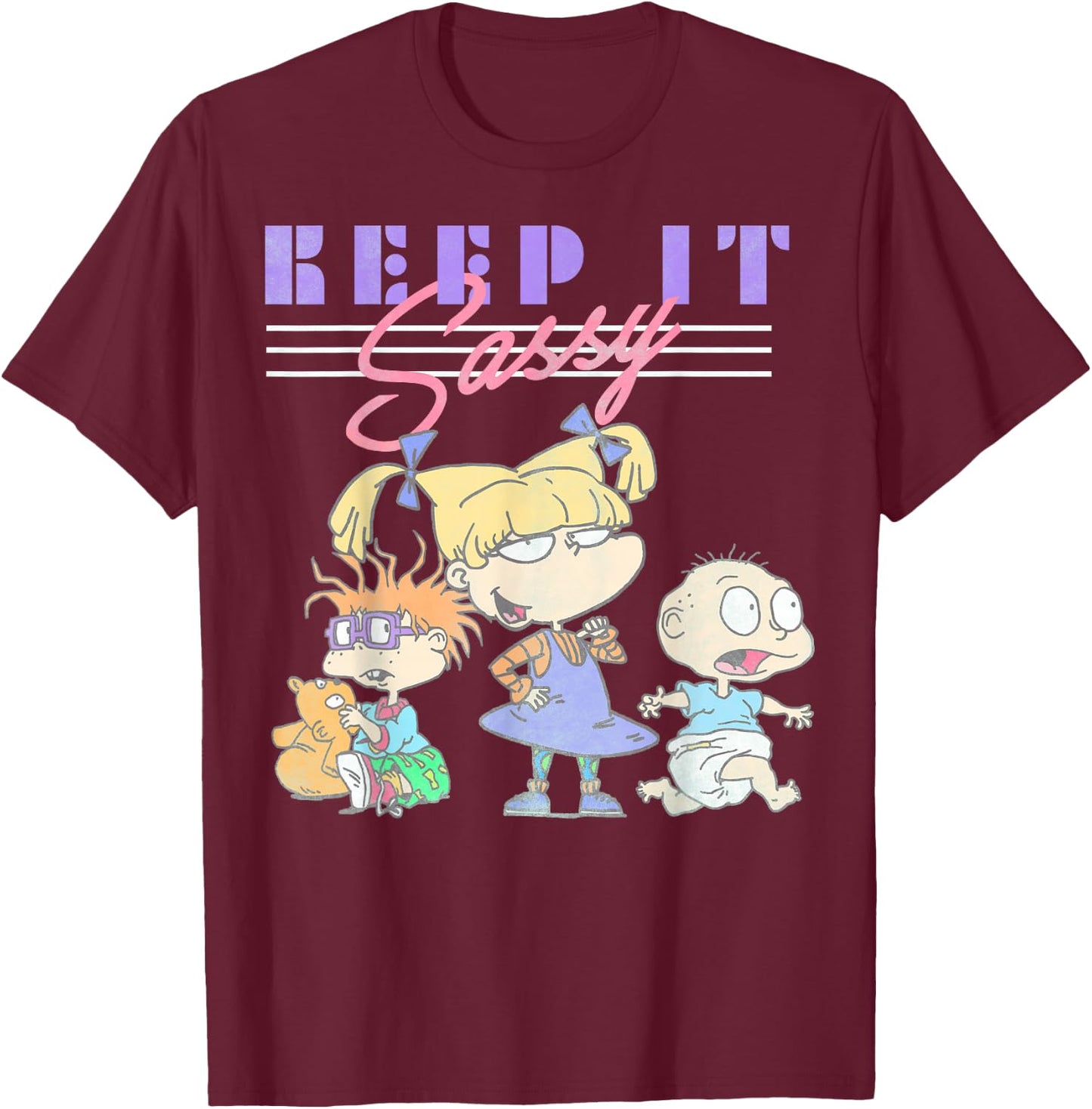 Nickelodeon Rugrats Angelica Keep It Sassy T-Shirt - T-Shirt | Maroon