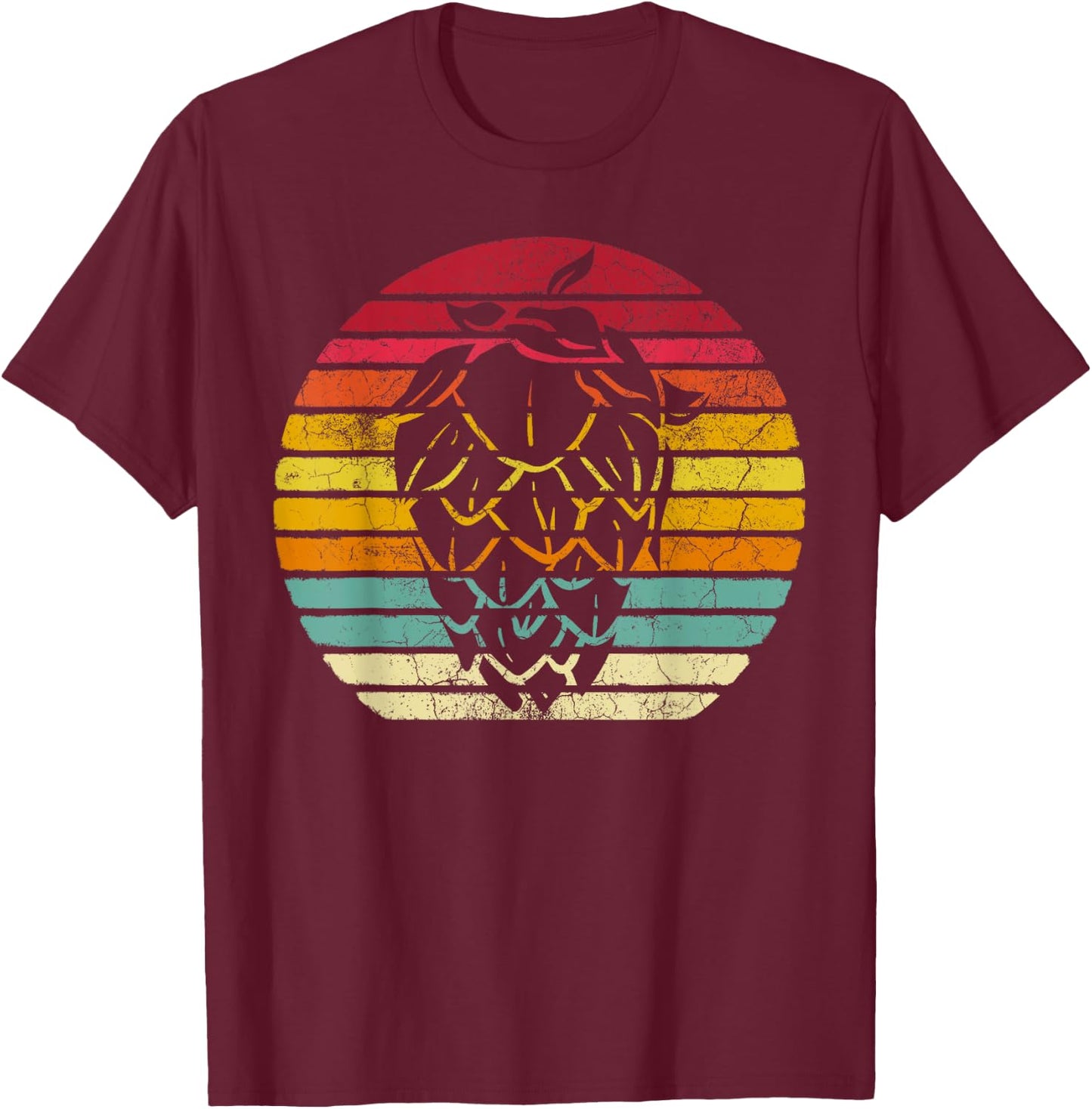 Vintage Retro Hops Leaf Beer Brewing IPA Father's Day Gift T-Shirt - T-Shirt | Maroon
